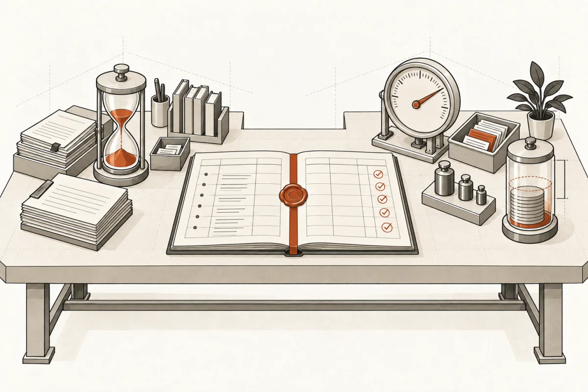 An evidence ledger compares baseline time, costs, exceptions, review effort, and returned capacity.