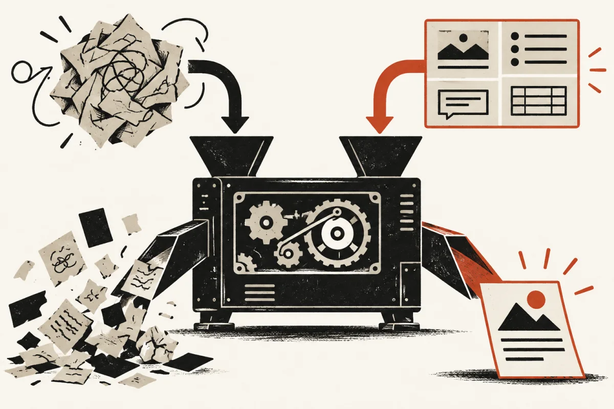 A vague bundle and a structured request enter the same machine and produce very different results.